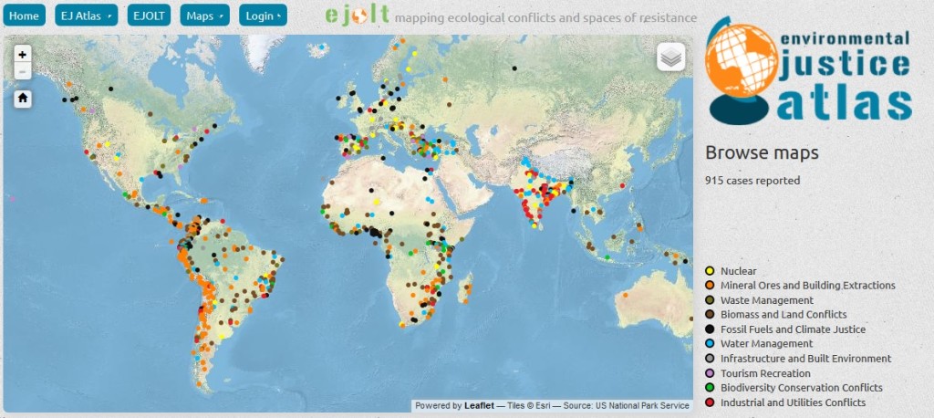 Atlas global de justicia ambiental Fuente: http://ejatlas.org/