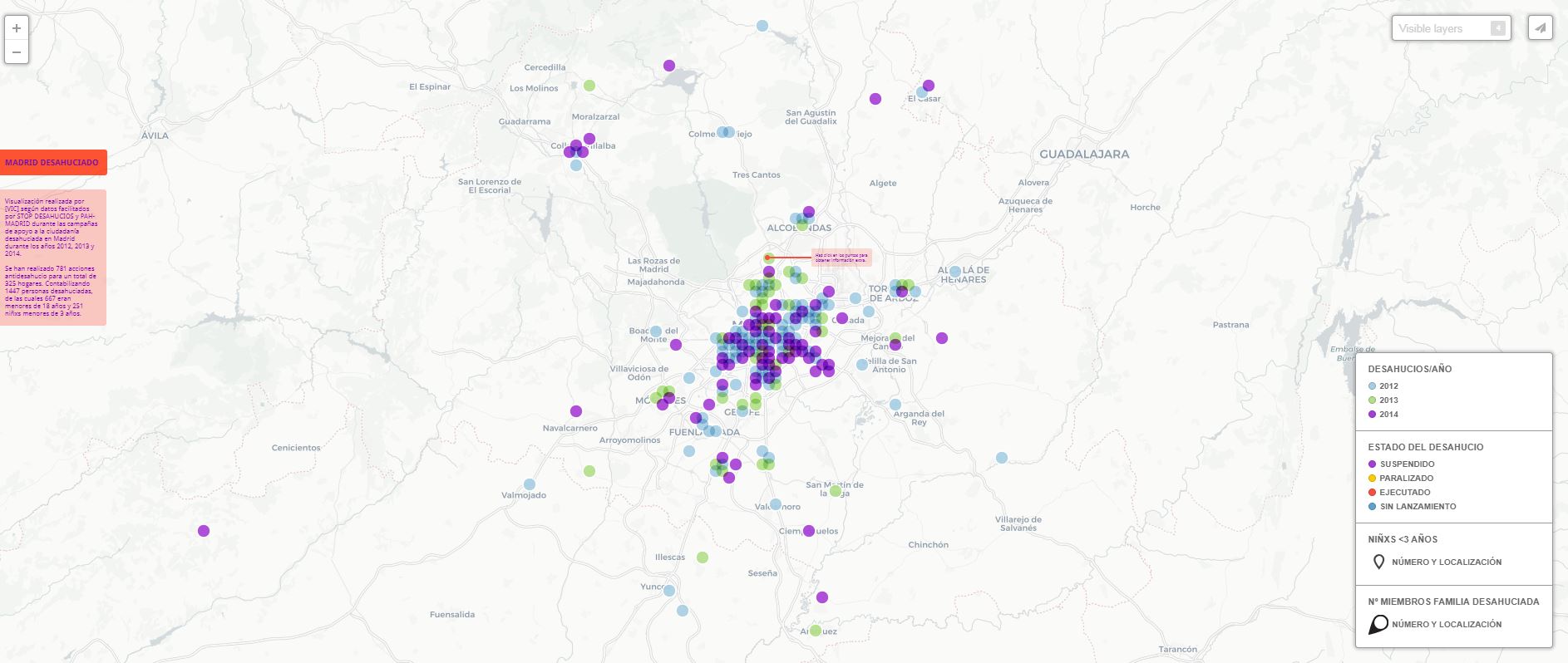 mapa desahucios Madrid